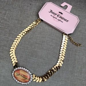 NWT Juicy Couture Choker Necklace Gold
